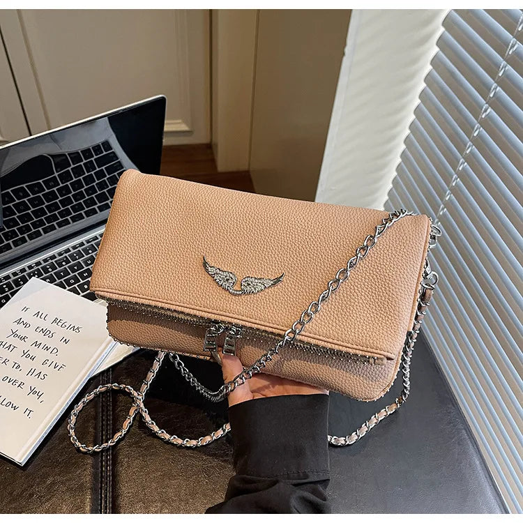 Fashionable Crossbody Bags for Women | Minimalist Chain Designer Shoulder Bag & Retro Purse