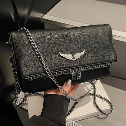 Fashionable Crossbody Bags for Women | Minimalist Chain Designer Shoulder Bag & Retro Purse