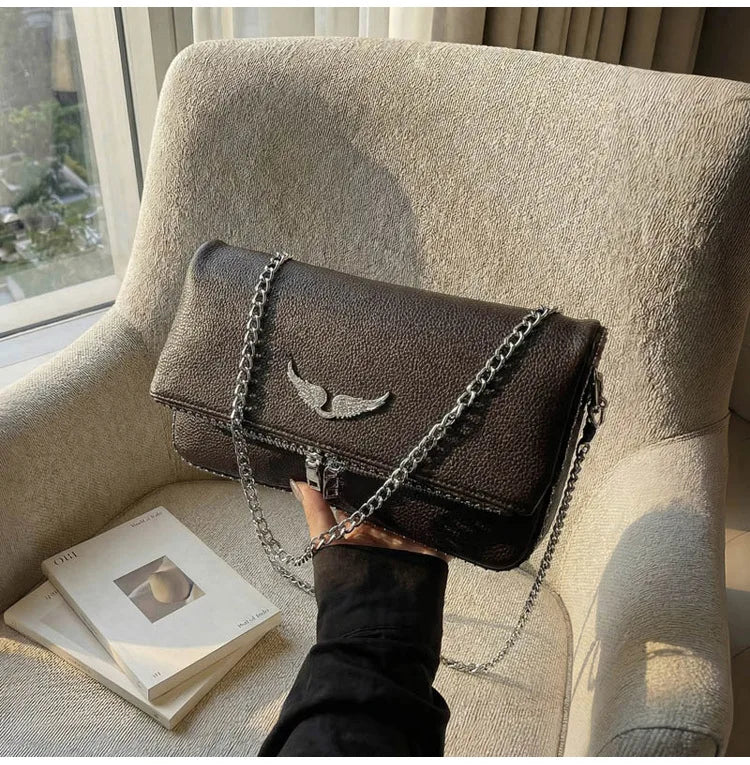 Fashionable Crossbody Bags for Women | Minimalist Chain Designer Shoulder Bag & Retro Purse