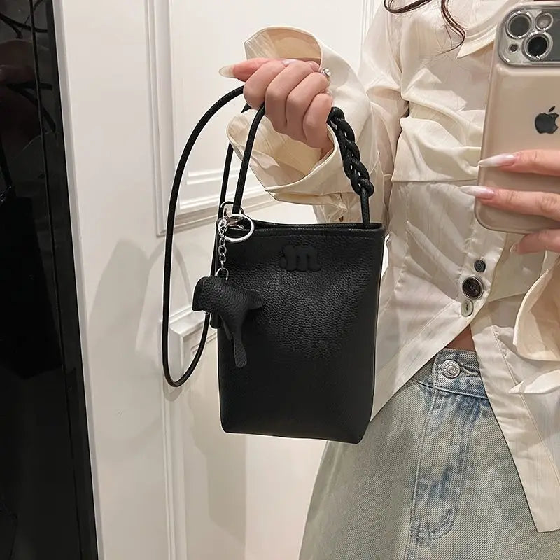 Minimalist PU Leather Crossbody Bag for Women | Luxury Small Square Shoulder Handbag & Travel Pouch