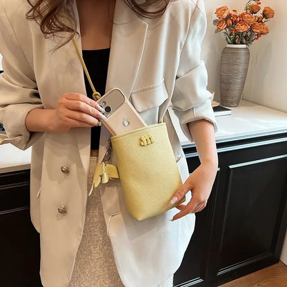 Minimalist PU Leather Crossbody Bag for Women | Luxury Small Square Shoulder Handbag & Travel Pouch