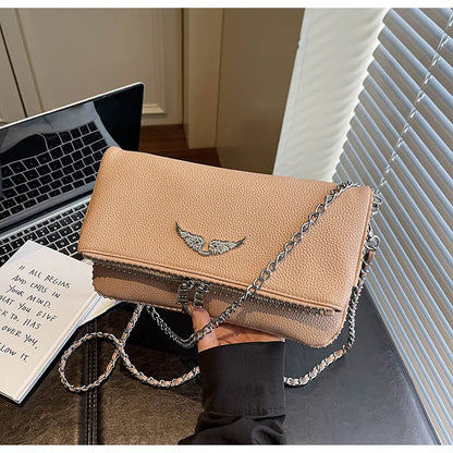 Fashionable Crossbody Bags for Women | Minimalist Chain Designer Shoulder Bag & Retro Purse