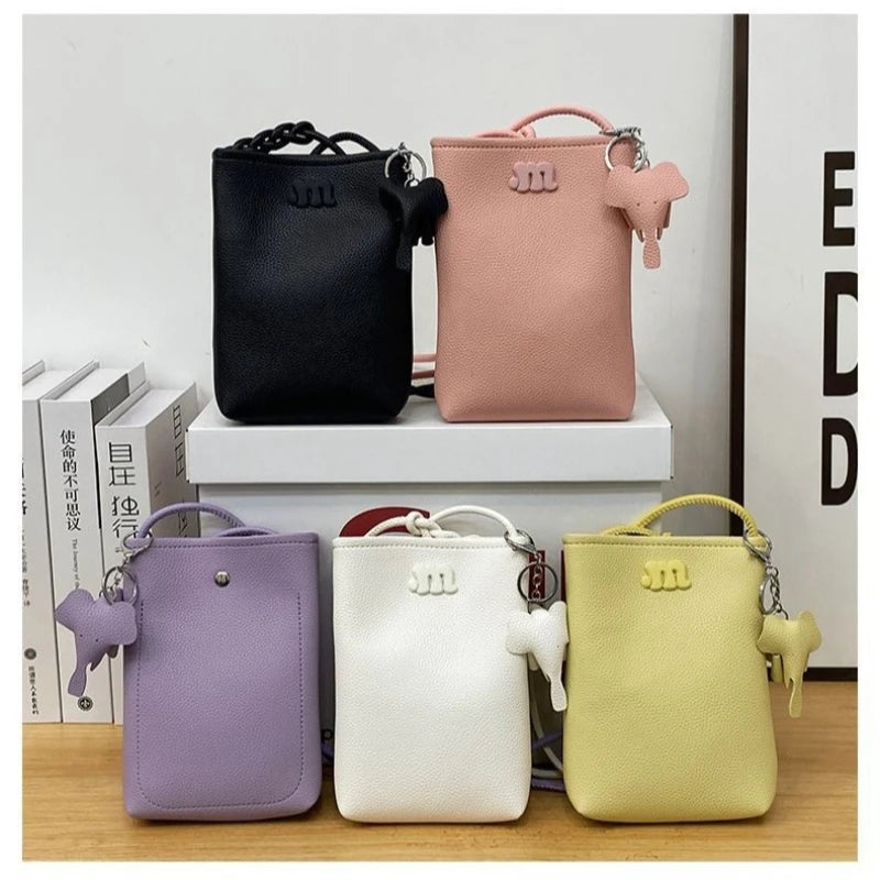 Minimalist PU Leather Crossbody Bag for Women | Luxury Small Square Shoulder Handbag & Travel Pouch