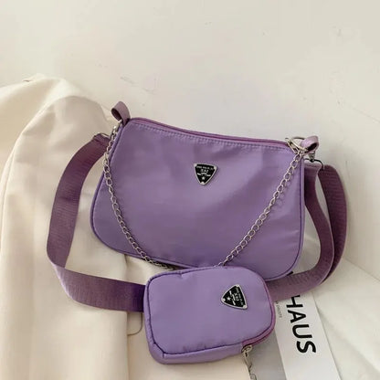 Trendy Nylon Crossbody Bag for Women | Casual Underarm Shoulder Bag & Messenger Purse for Students