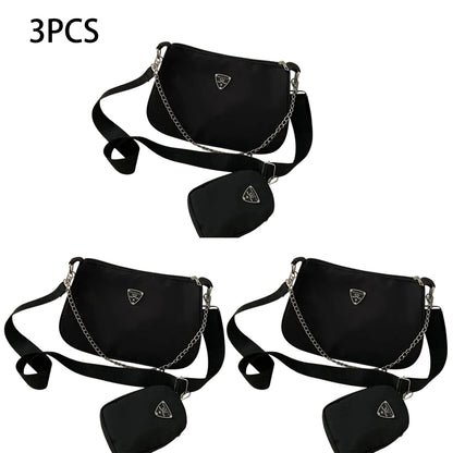 Trendy Nylon Crossbody Bag for Women | Casual Underarm Shoulder Bag & Messenger Purse for Students