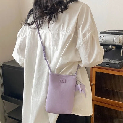 Minimalist PU Leather Crossbody Bag for Women | Luxury Small Square Shoulder Handbag & Travel Pouch