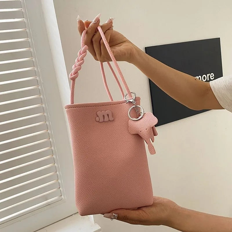 Minimalist PU Leather Crossbody Bag for Women | Luxury Small Square Shoulder Handbag & Travel Pouch
