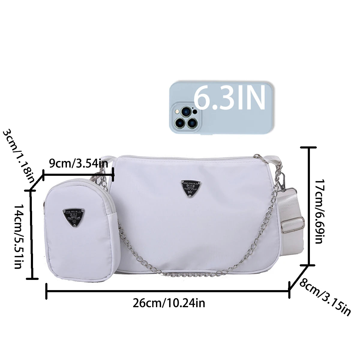 Trendy Nylon Crossbody Bag for Women | Casual Underarm Shoulder Bag & Messenger Purse for Students
