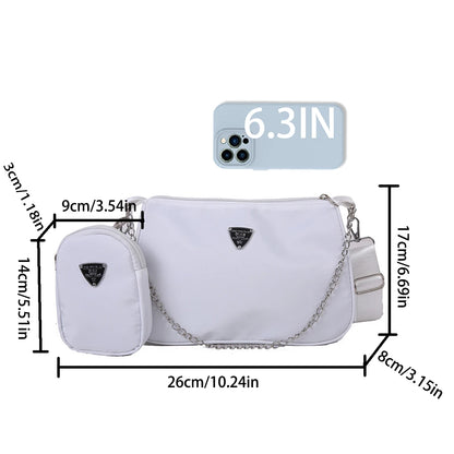 Trendy Nylon Crossbody Bag for Women | Casual Underarm Shoulder Bag & Messenger Purse for Students