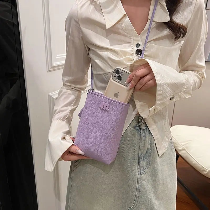 Minimalist PU Leather Crossbody Bag for Women | Luxury Small Square Shoulder Handbag & Travel Pouch