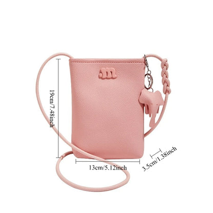 Minimalist PU Leather Crossbody Bag for Women | Luxury Small Square Shoulder Handbag & Travel Pouch