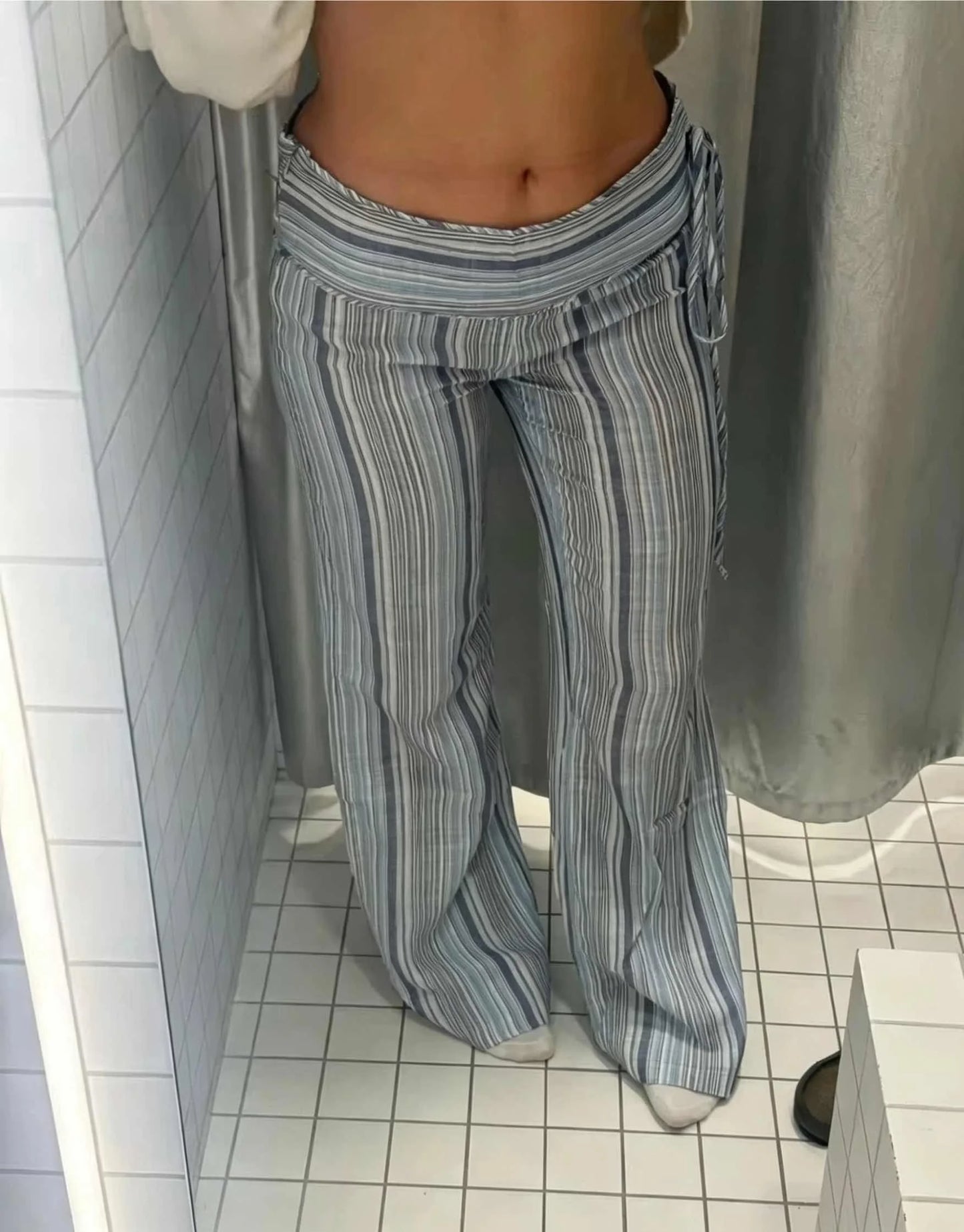 Women's Boho Palazzo Pants | Adjustable Wrap Waist Wide Leg Summer Trousers