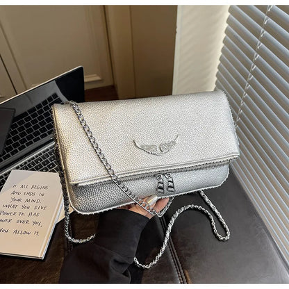 Fashionable Crossbody Bags for Women | Minimalist Chain Designer Shoulder Bag & Retro Purse