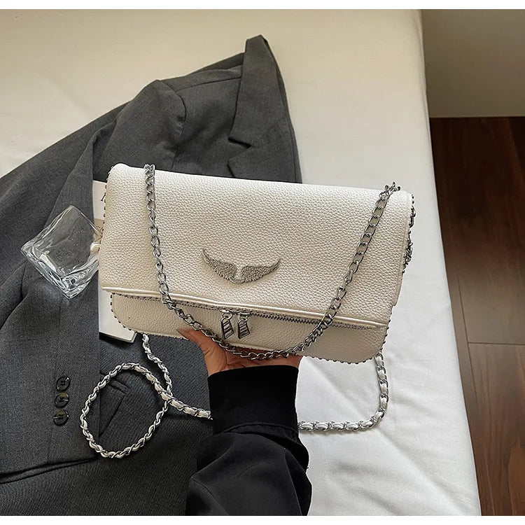 Fashionable Crossbody Bags for Women | Minimalist Chain Designer Shoulder Bag & Retro Purse