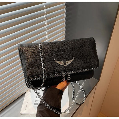 Fashionable Crossbody Bags for Women | Minimalist Chain Designer Shoulder Bag & Retro Purse